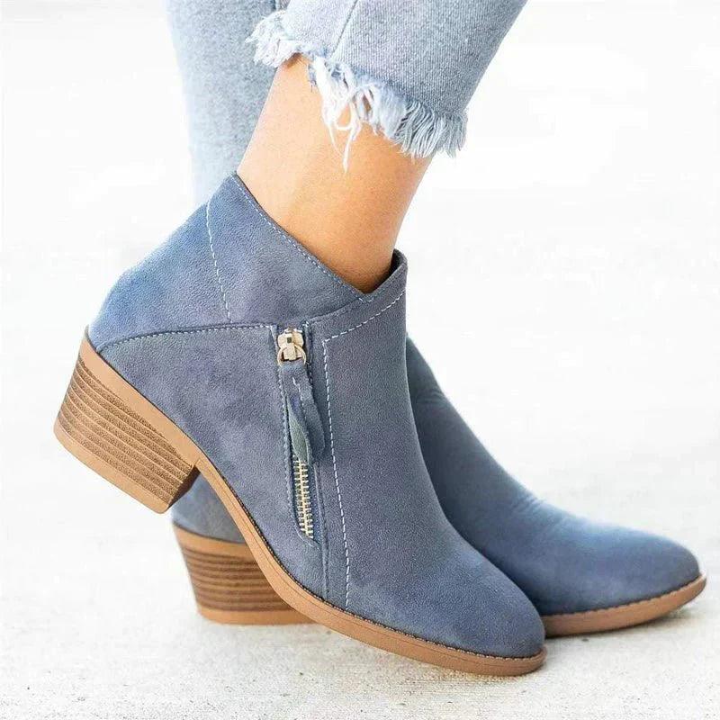 Ankle Boots with Low Heel – Women’s Comfortable Orthopedic Boots