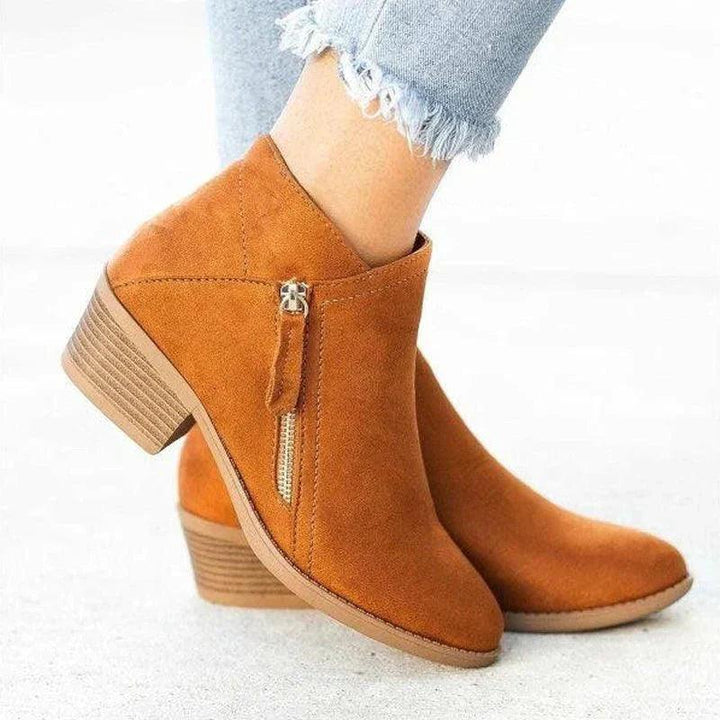 Ankle Boots with Low Heel – Women’s Comfortable Orthopedic Boots