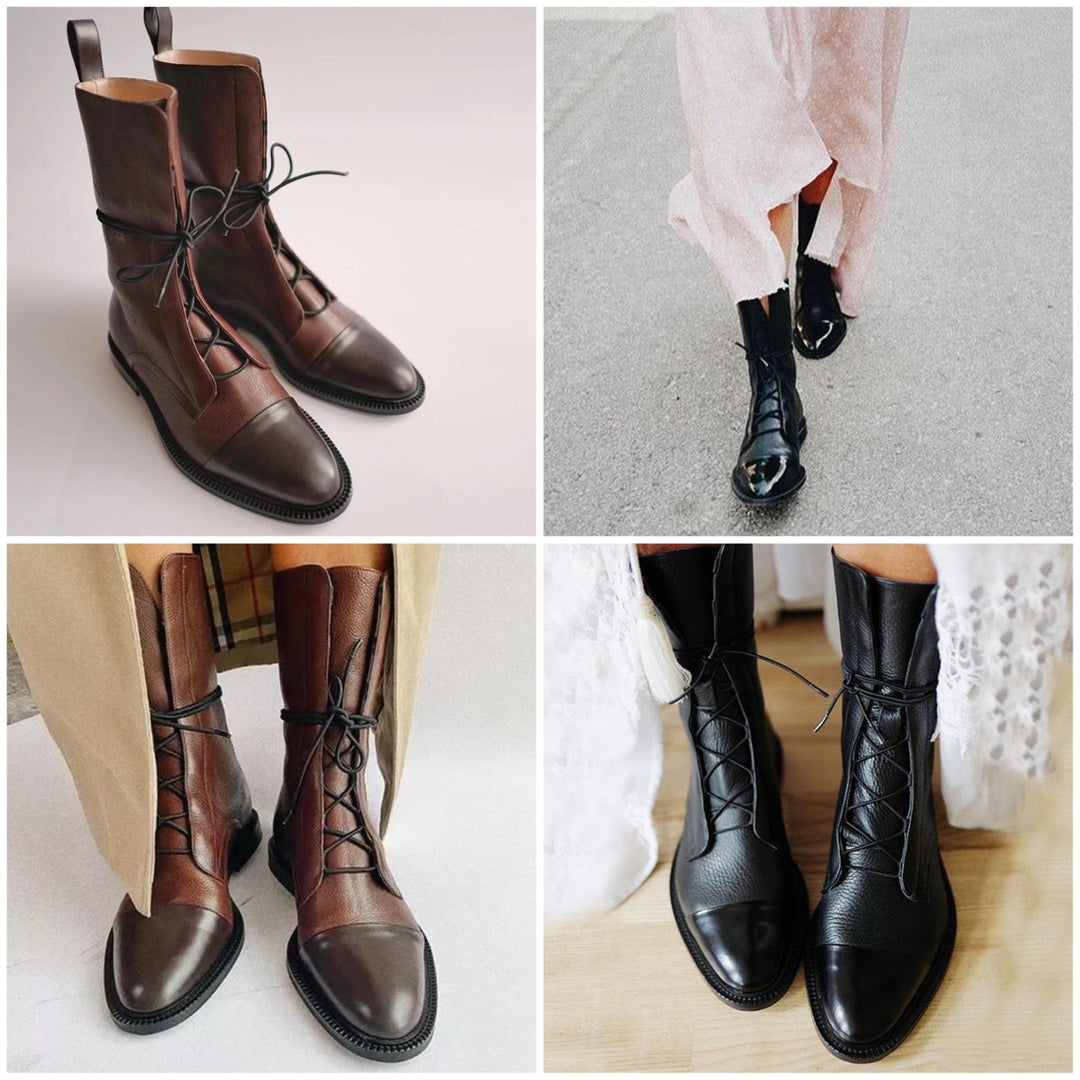 Women's Ankle Boots - Vegan Leather - Pointed Toe - British Style - Sleek & Elegant