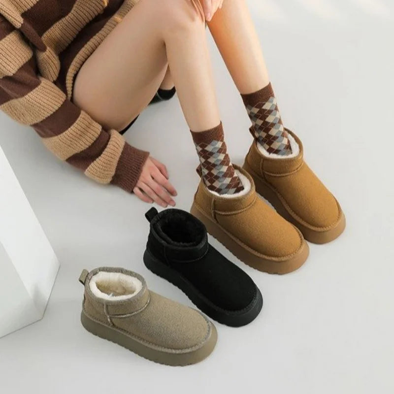 Classic short winter boots for women