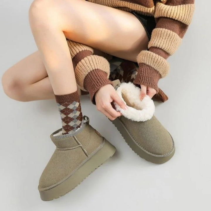 Classic short winter boots for women