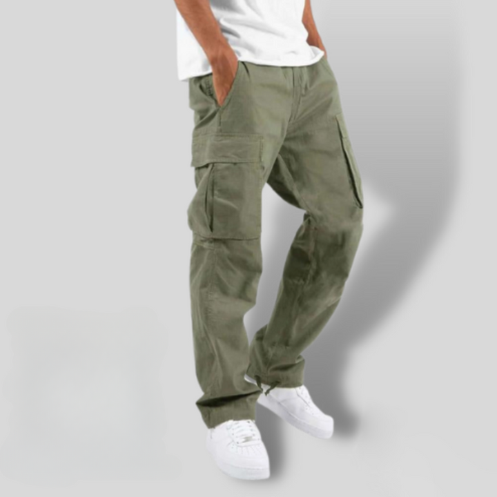 Men's versatile elastic waist cargo pants