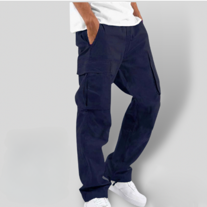 Men's versatile elastic waist cargo pants