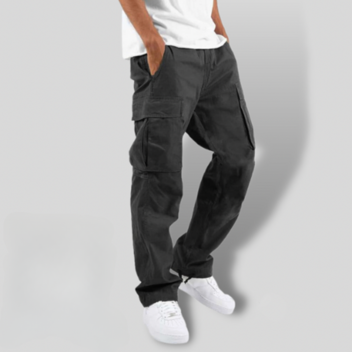 Men's versatile elastic waist cargo pants